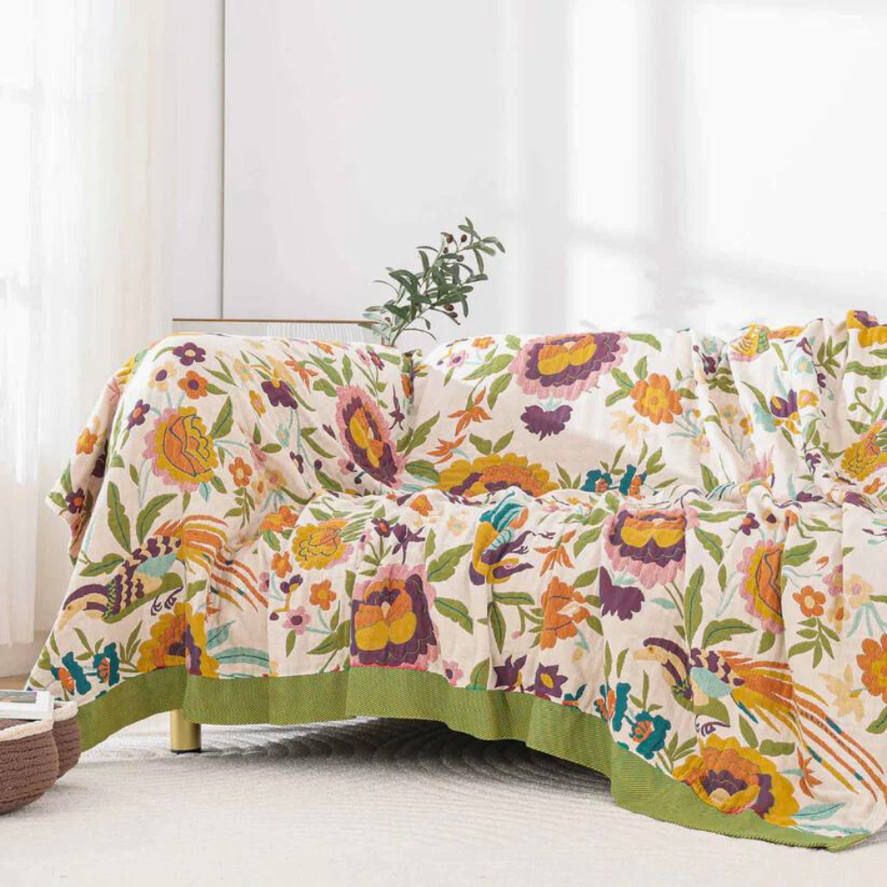 Weicher Blütenbreeze Beddecke