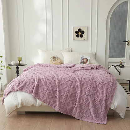 Doppelseitige Kuscheldecke aus Wolle