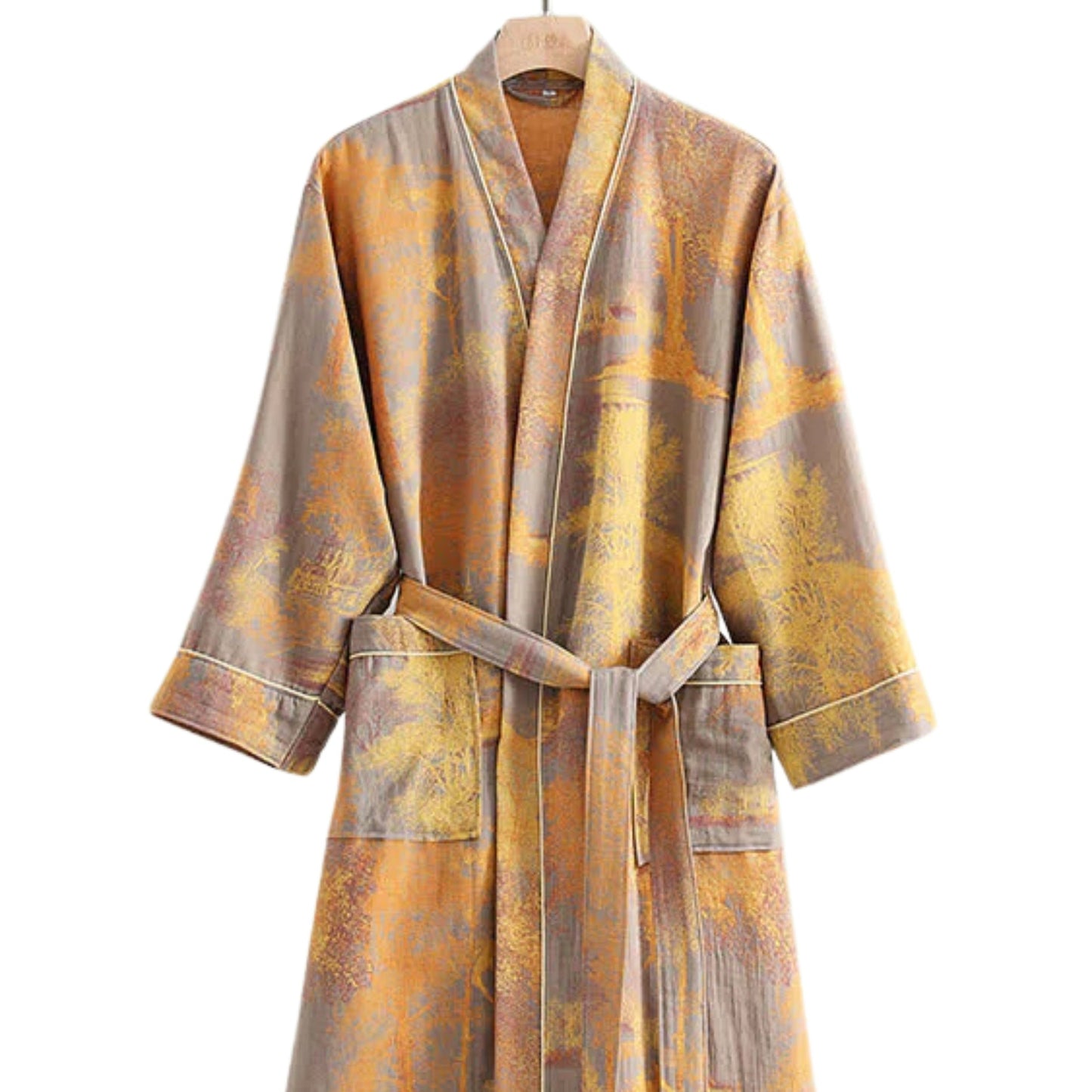 Weicher Kimono-Stil Baumwollbademantel