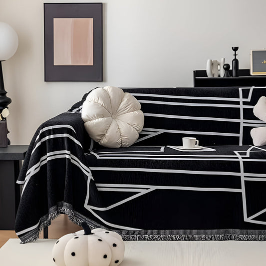 Abstrakter Gittersofaüberzug