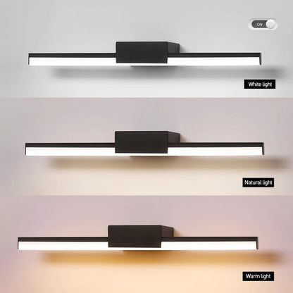 LED Badezimmer Wandlampe Aluminium Spiegel Lampe Schwarz Weiß Schminklampen