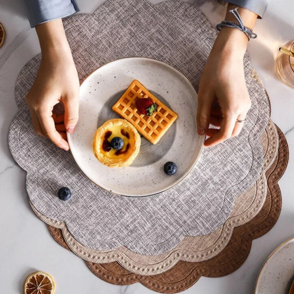 Wellige wasserdichte Tischunterlage