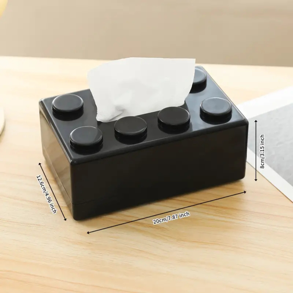 Verspielter Tissuehalter für Bauklötze