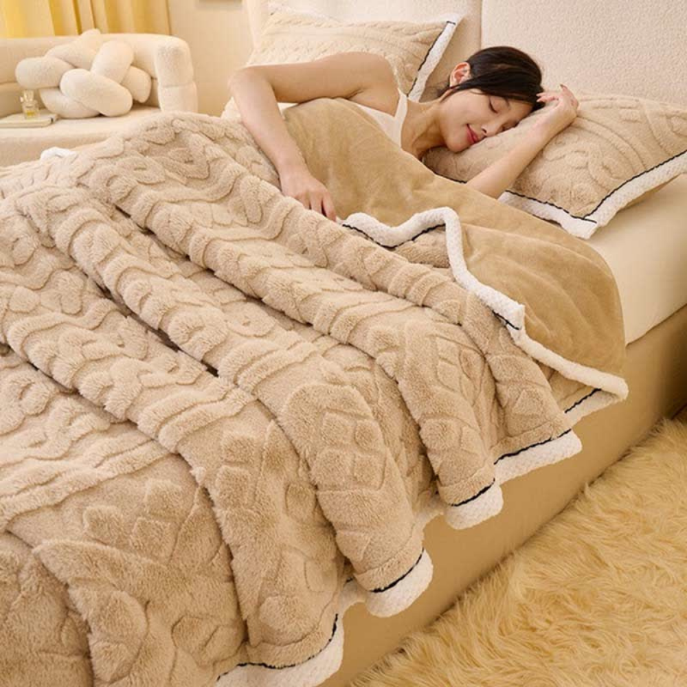Samt Jacquard Weiche Fleece Decke