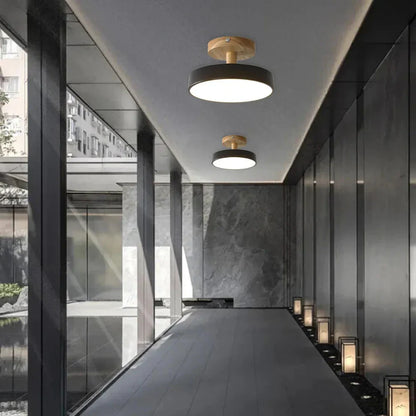 Moderne Holz LED Deckenleuchte