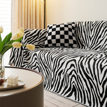 Zebra Muster Chenille Sofa/Couch Wurfdecke