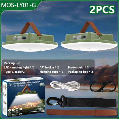 80W LED Solar-Aufladbare Campinglampe mit Magnet und Zoomfunktion