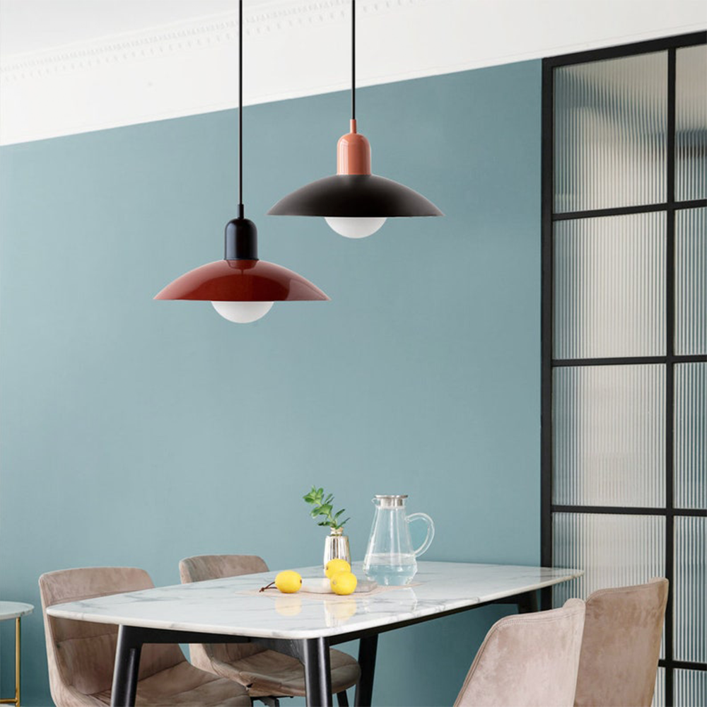 Moderne Macaron-Aufhängung - Farbglas-Schirm, einzigartiges Design, ideal für Küche und Wohnzimmer