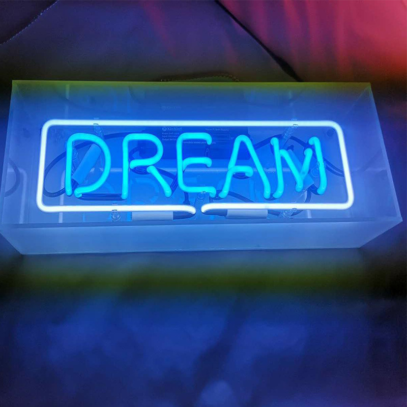 Neon Schild Acrylglas – LED Lichtbox für Wohnzimmer & Schlafzimmer, dekorative Tischlampe