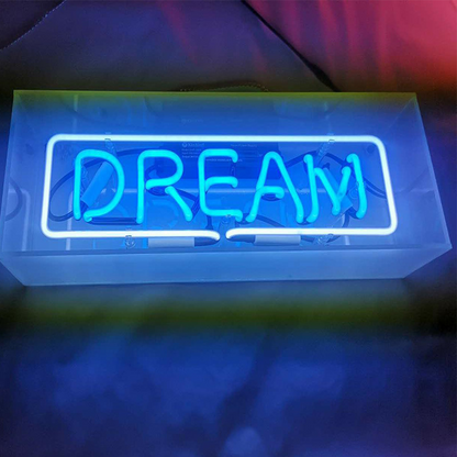 Neon Schild Acrylglas – LED Lichtbox für Wohnzimmer & Schlafzimmer, dekorative Tischlampe