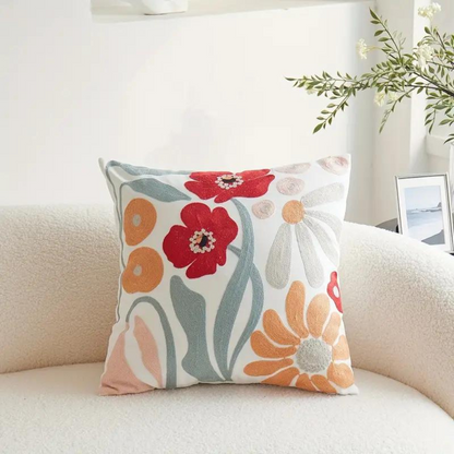 Garduru Kissenbezug mit Botanischem Blumenmuster