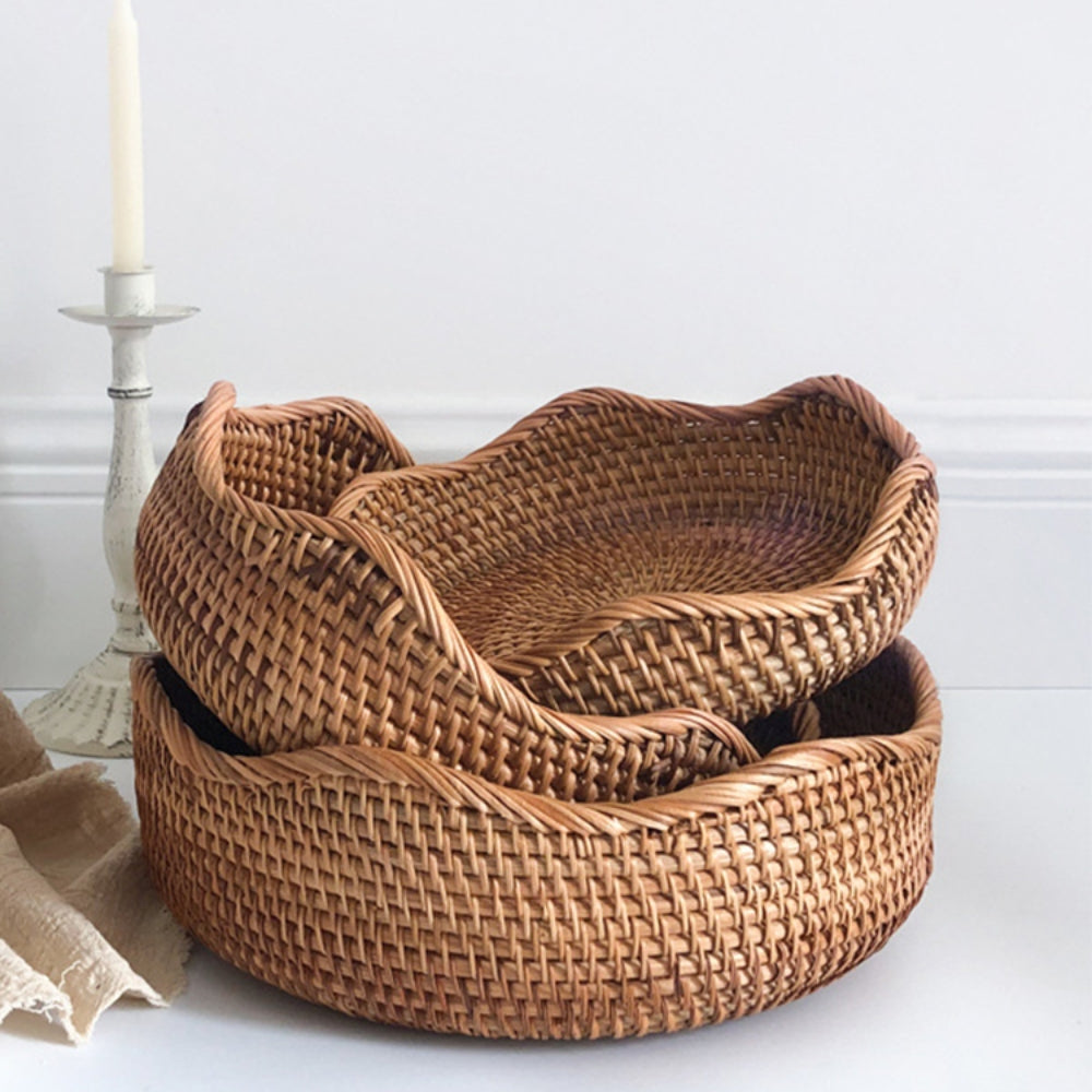 Stylische handgewebte Rattan-Basket
