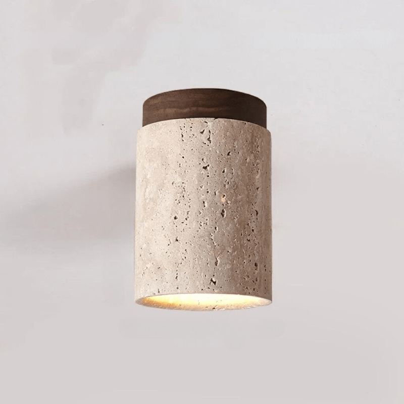 Licht von Travertin - Elegante Deckenlampe für Treppenhaus