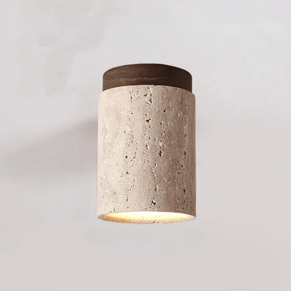 Licht von Travertin - Elegante Deckenlampe für Treppenhaus