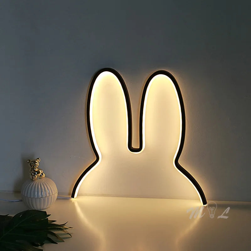 USB-wiederaufladbare Bunny LED-Nachtlicht mit Farbwechselmodus