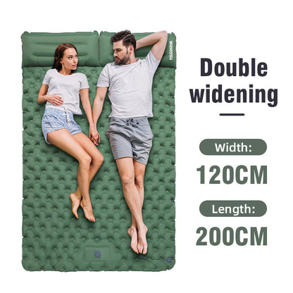 Selbstaufblasende Luftmatratze, Doppel-Campingbett mit integrierten Kissen