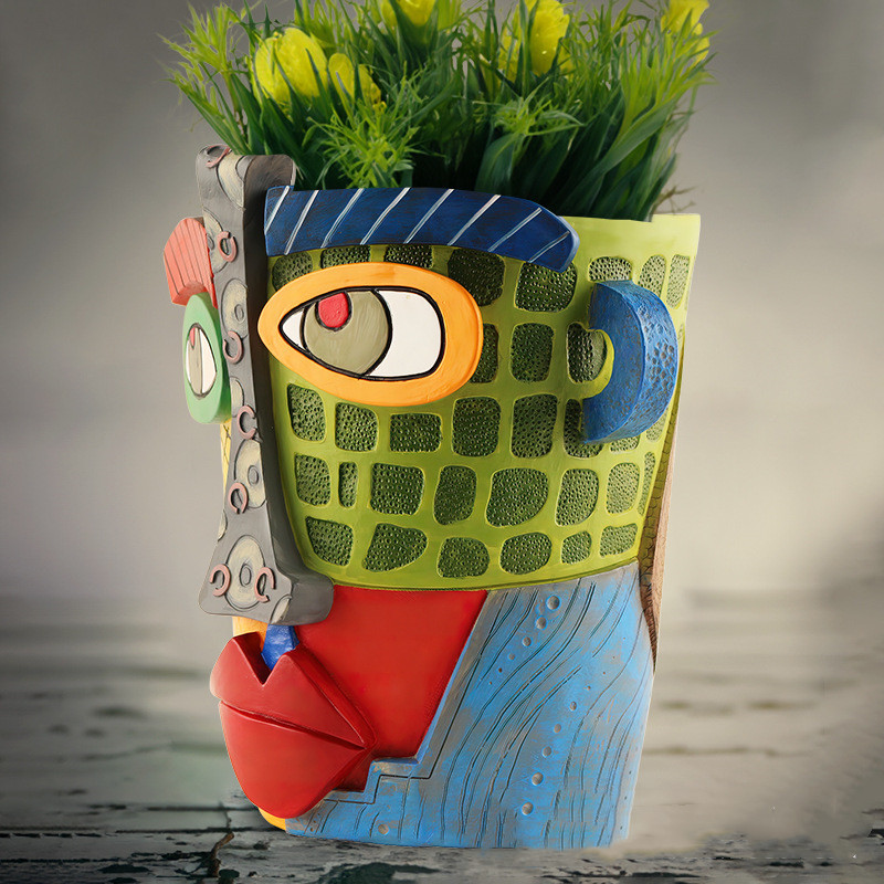 Bunter Gesichts-Blumentopf – Kreative Deko für Zuhause und Garten