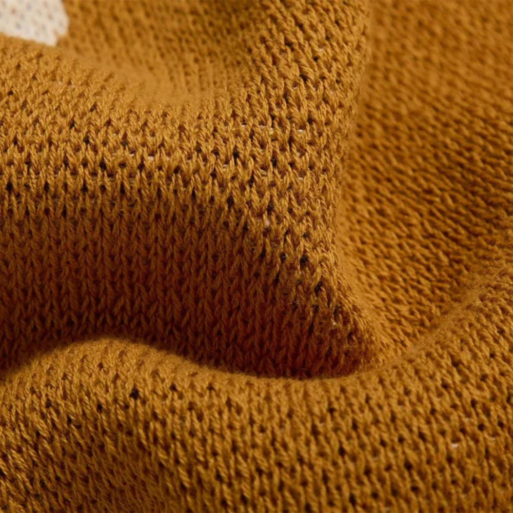 Skandinavischer Bold Floral Print Decke