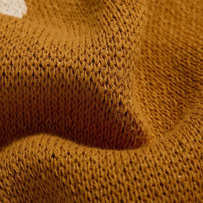 Skandinavischer Bold Floral Print Decke