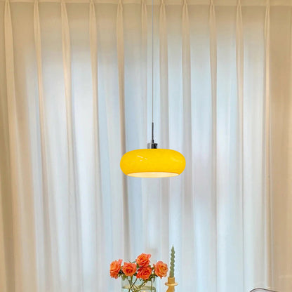 Garduru Brot-förmige Glas Pendelleuchte – Modern dimmbare Deckenleuchte (E27, LED enthalten)