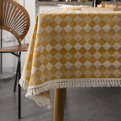 Retro Diamond Jacquard Tischdecke