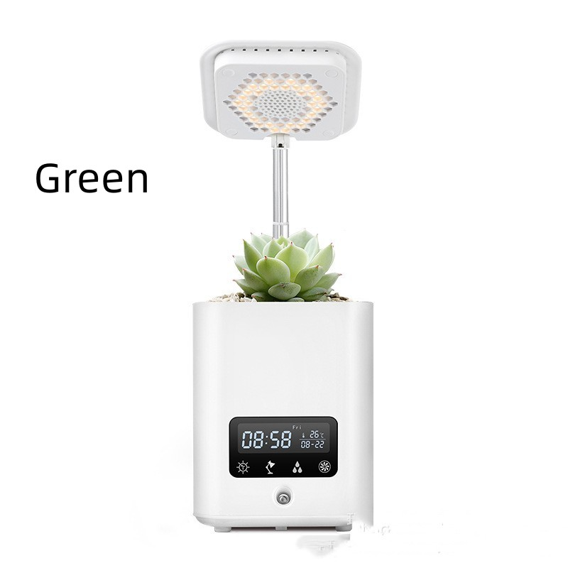 Smart Hydroponic Plant Pot with Diffuser and Desk Lamp for Indoor Use