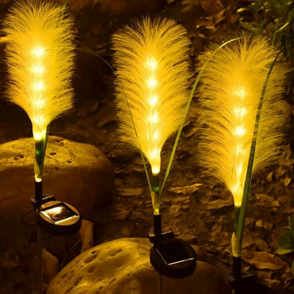 Solar Gartenlichter - Dekorative Glasfaser-Optik Außenbeleuchtung für Terrassen