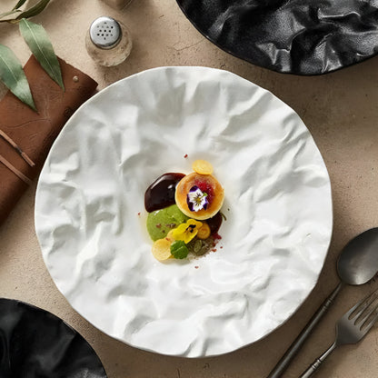 Artisan zerknitterte Papierkeramikplatte