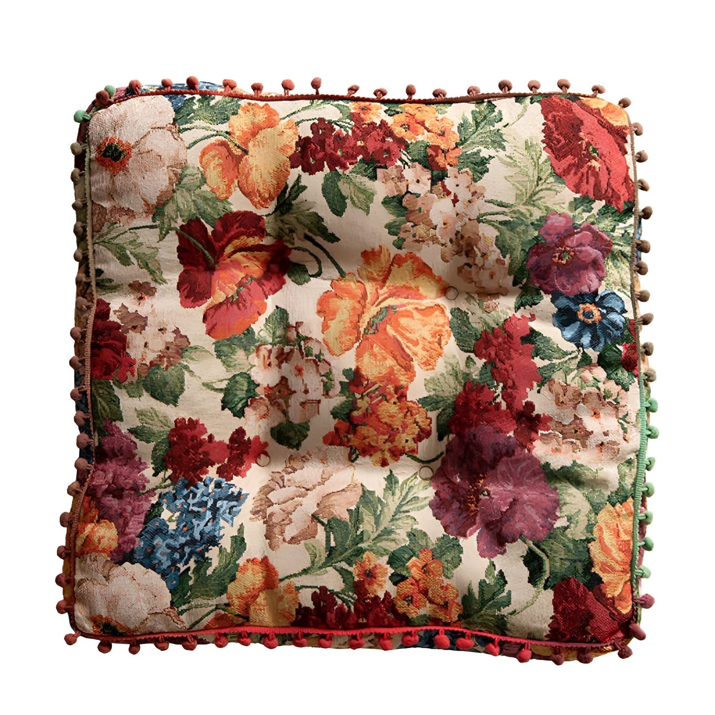 Retro Floral Bohemian Quastenkissen
