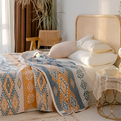 Serene Boho Stil Baumwoll-Decke