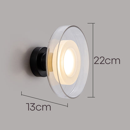 Schalenform Glas LED Wandleuchte - Elegante Wandleuchte für den Innenbereich im Schlafzimmer und Wohnzimmer