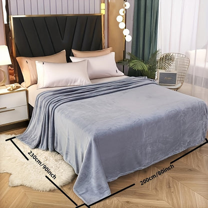 Ultra Weiches Polyester-Fleece-Decke - Wendbar, Fussel-frei, Ganzjahres-Luxus für Bett, Bank oder Sofa - Glamourstil, Einfarbiges Gewebe