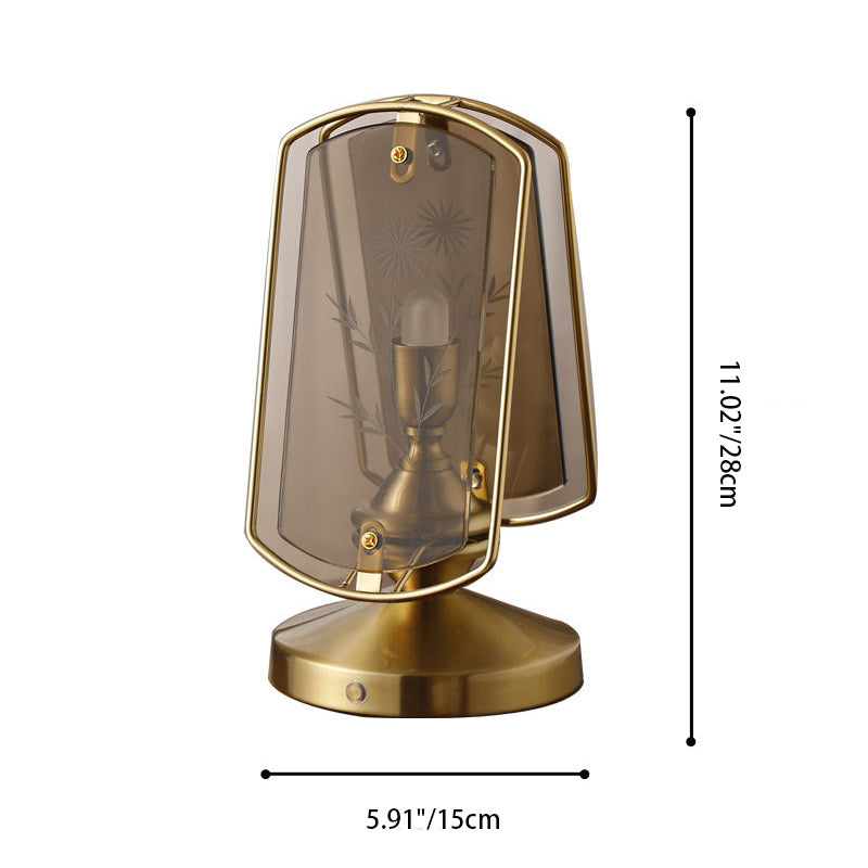 Garduru - Zeitlose Vintage Tischlampe mit Acryl-Lampenschirm und Hochwertigem Design