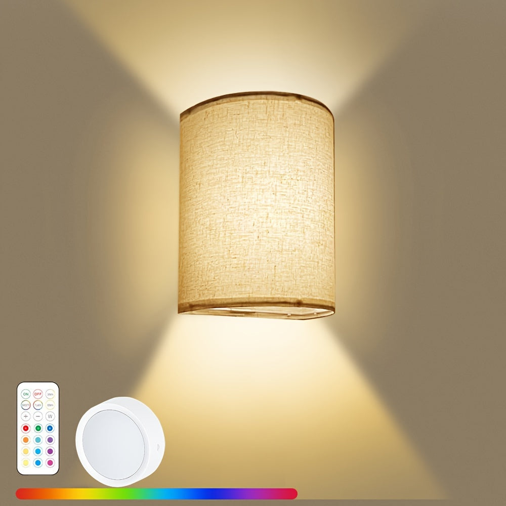 Batteriebetriebene RGB-Wandlampe mit Fernbedienung