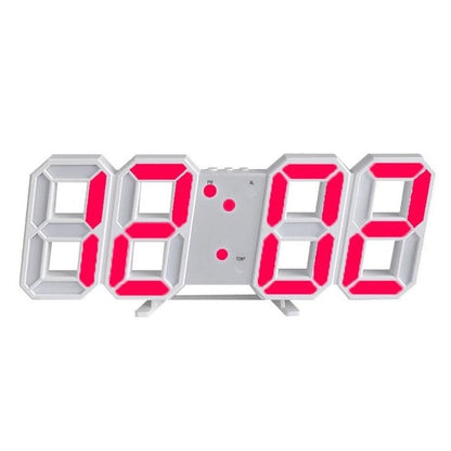 Garduru 3D LED Wanduhr | Moderne Digitale Uhr | Dimmbares LED Licht | Stilvolle Wanddeko