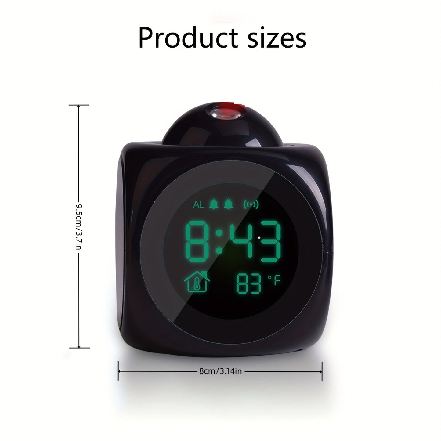 Garduru - Digitale Projektionsuhr mit LCD-Display und Slaaptimer