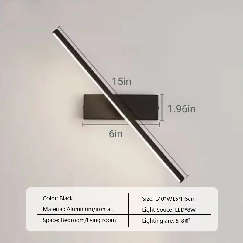 Drehbare Aluminium LED Badezimmer Spiegel Licht Wandmontierte Schminklampe