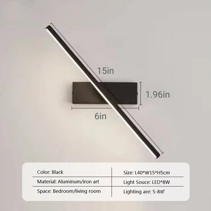 Drehbare Aluminium LED Badezimmer Spiegel Licht Wandmontierte Schminklampe
