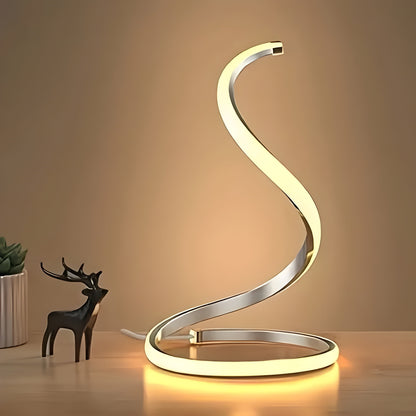 Garduru Lampe – Dekorative USB-betriebene S-förmige LED-Tischlampe