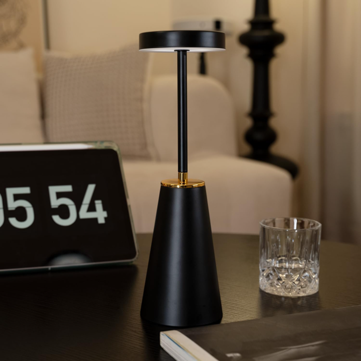 Tischlampe LumiFlex Kabellos - Dimmbare LED-Lampe mit Speicherfunktion und USB-Ladung