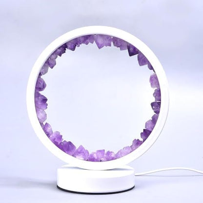 LED-Kristall-Amethyst-Lampe – Natürlicher Heilsteinlicht für Meditation, Wohnkultur & positive Energie