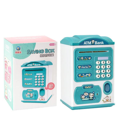 Spardose – Automatisches Münz- & Geldscheinrollen – Mit Fingerabdruck-Sicherung – Grün