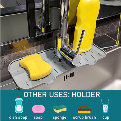 Luxora Silikon Wasserhahn Griff Tropfenfänger Tray - Flexibles Mat