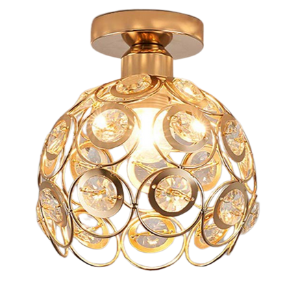 Aufhängung Flur Fancy Gold - Elegante Deckenlampe aus Gold und Kristall für Flur