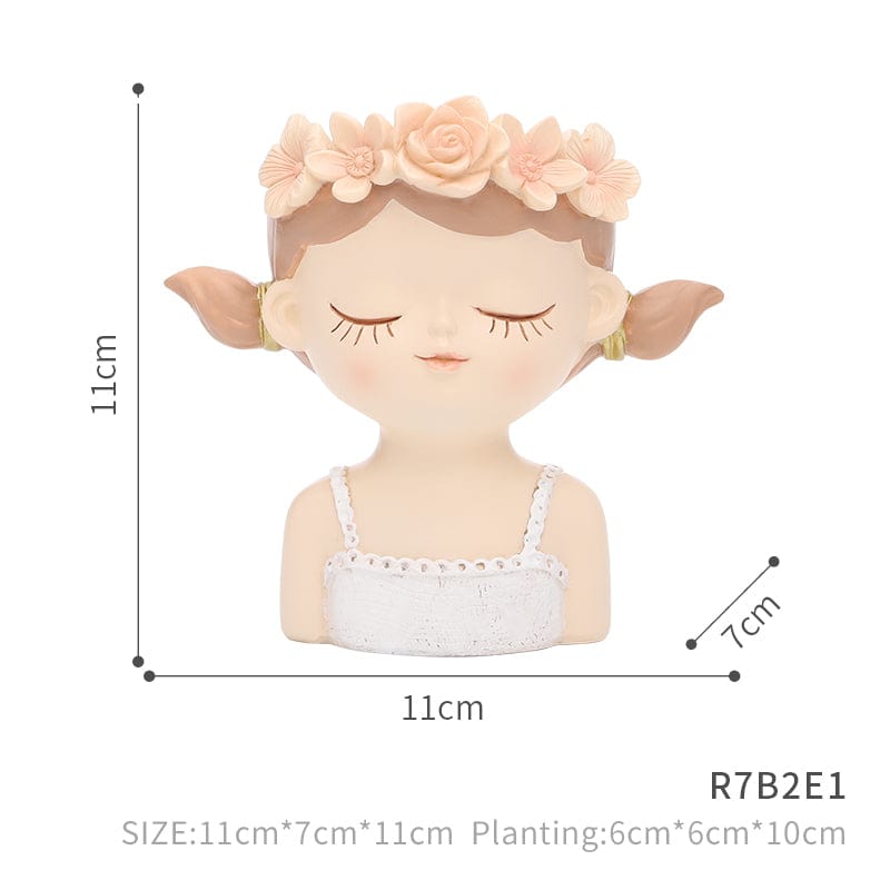 Cartoon Mädchen Sukkulententopf