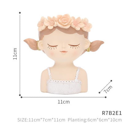 Cartoon Mädchen Sukkulententopf