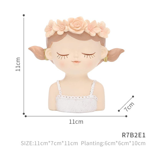 Cartoon Mädchen Sukkulententopf