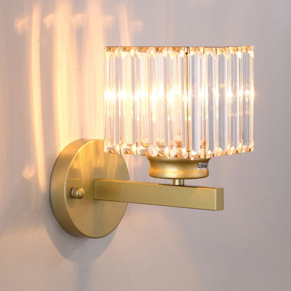 Kristallglas-Wandleuchte mit modernem Armdesign