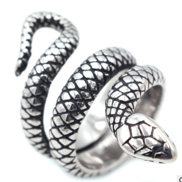 Snake Edelstahl Herrenring – Trendiges Design – Antiallergisch & Langlebig