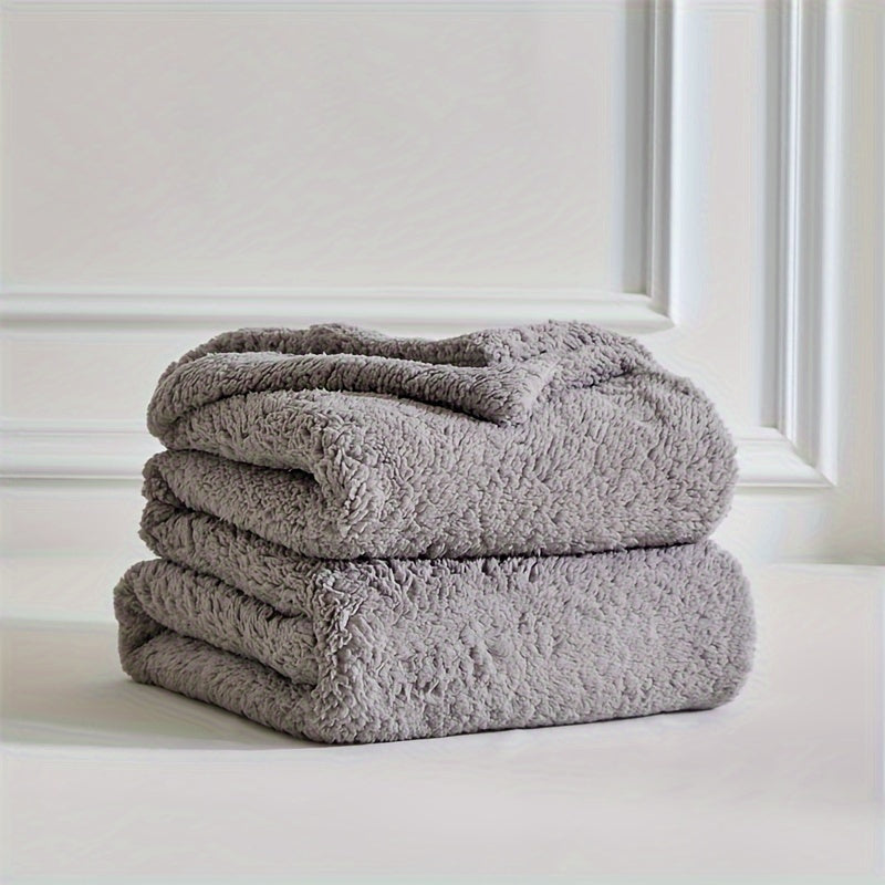 Ultra-weiches Sherpa-Fleece-Decke - Warm & Gemütlich für Sofa und Bett, Wendbar & Maschinenwaschbar